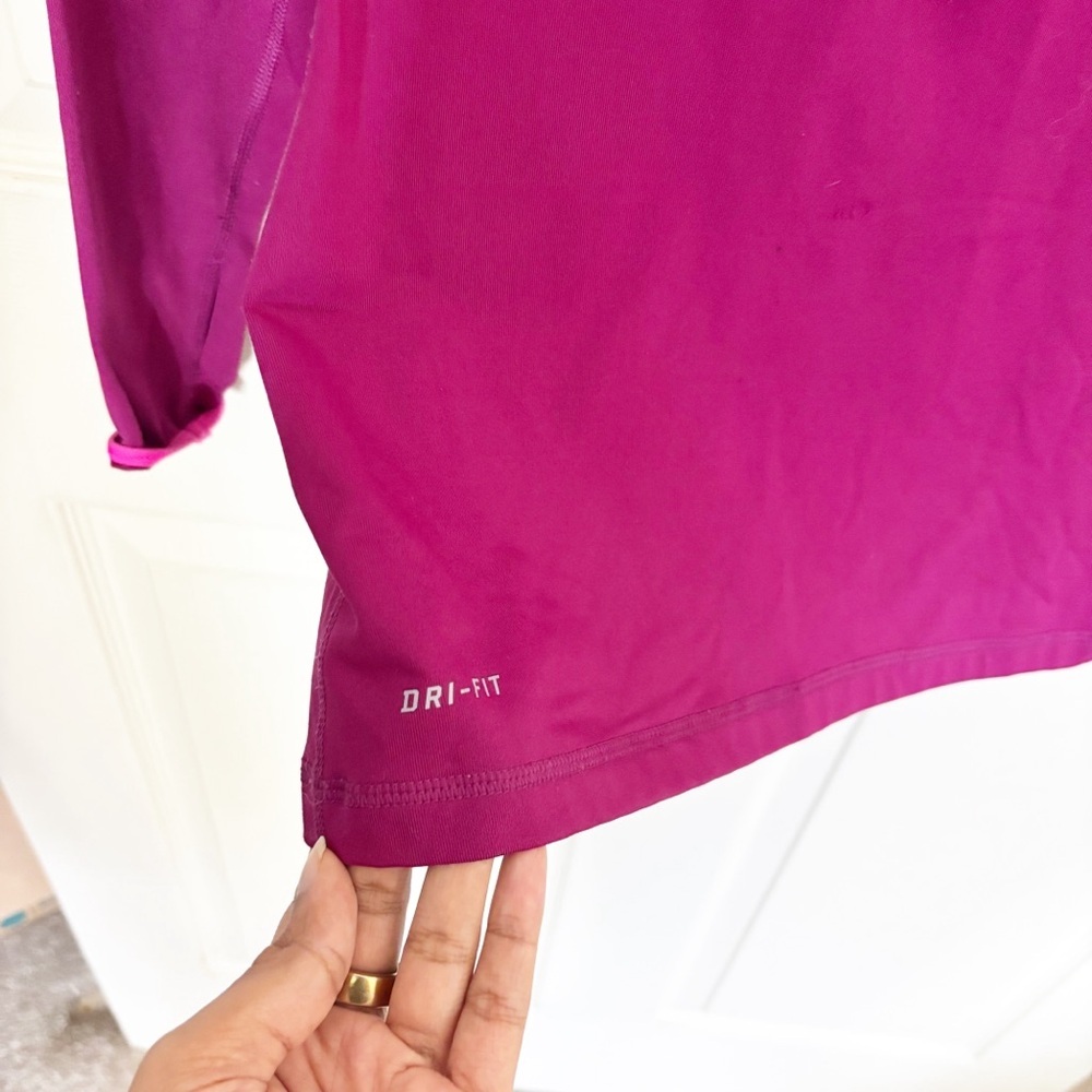 Nike Pink Half Zip Dry Fit Workout Top Size Small - Picture 3 of 5